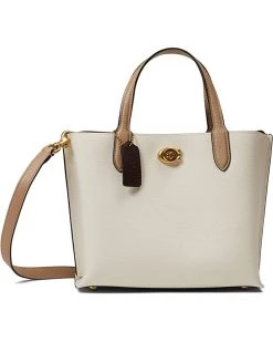 COACH Color-Block Leather Willow Tote 24 | Handbags