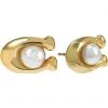 COACH Pearl C Stud Earrings -COACH Sales Store 61KfdpUDjkS. AC SR736920