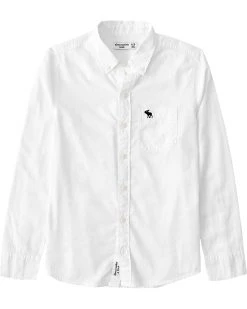 abercrombie kids Long Sleeve Preppy Solids (Little Kids/Big Kids) | Shirts & Tops