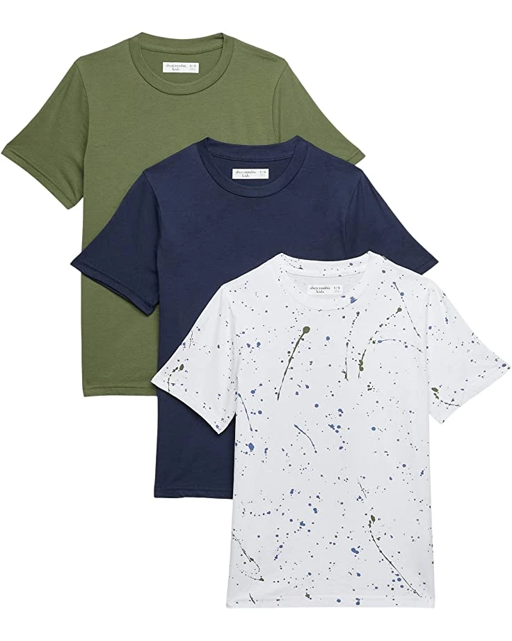 abercrombie kids 3-Pack Curved Hem Tee (Little Kids/Big Kids) | Shirts & Tops 3 abercrombie kids 3-Pack Curved Hem Tee (Little Kids/Big Kids) | Shirts & Tops
