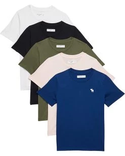abercrombie kids 5-Pack Icon Crew Tee (Little Kids/Big Kids) | Shirts & Tops