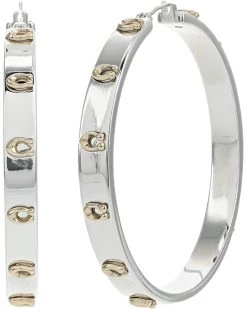 COACH Pegged C Hoop Earrings -COACH Sales Store 61q96sM DtL. AC SR736920