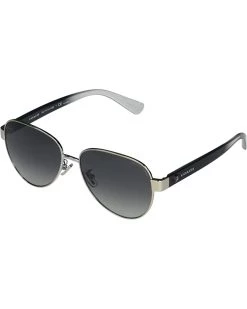 COACH HC7111 57 mm Aviator Metal Sunglasses