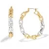 COACH Signature Chunky Chain Hoop Earrings