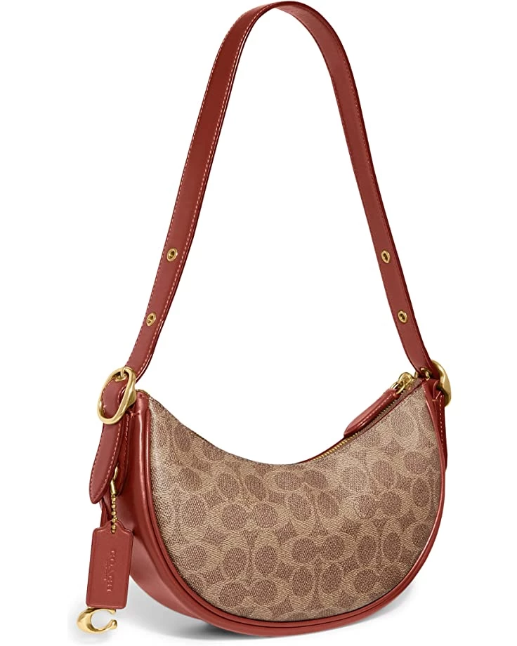 COACH Coated Canvas Signature Luna Shoulder Bag | Handbags 4 COACH Coated Canvas Signature Luna Shoulder Bag | Handbags - Image 2