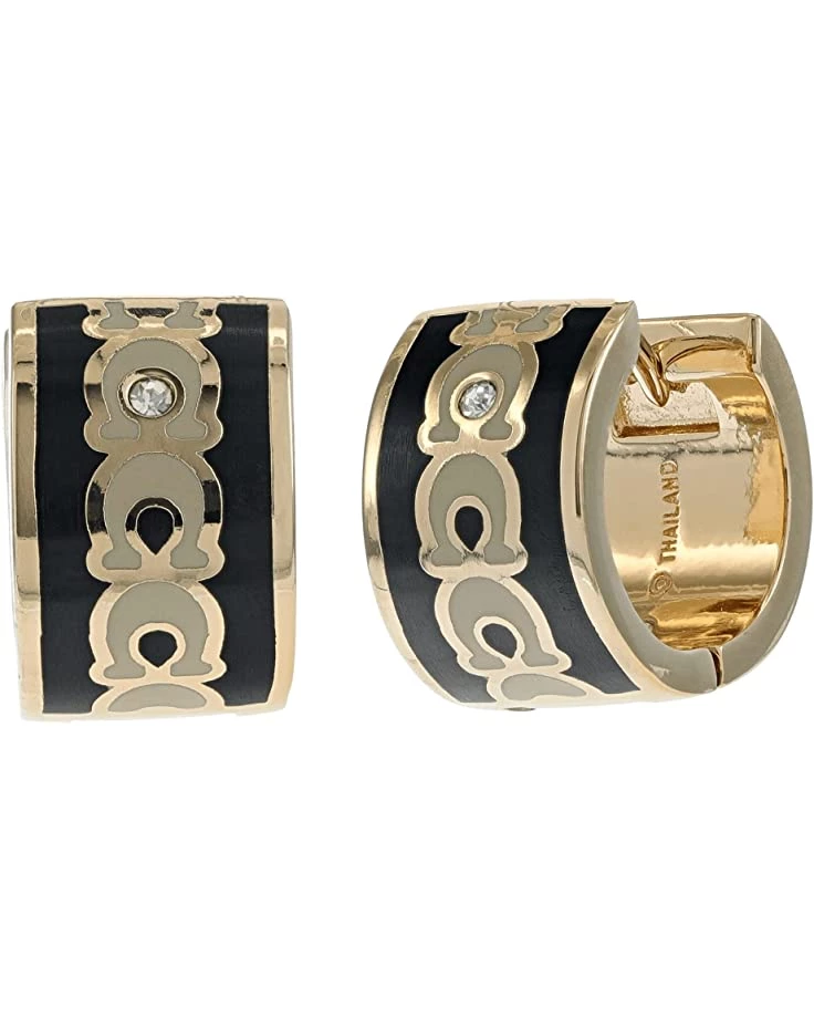 COACH Enamel C Huggie Earrings 3 COACH Enamel C Huggie Earrings