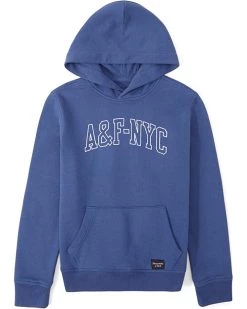 abercrombie kids Logo Popover (Little Kids/Big Kids) | Hoodies & Sweatshirts