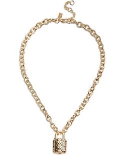 COACH Quilted Padlock Necklace | Necklaces