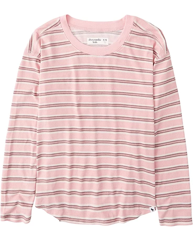 abercrombie kids Essential Striped Long Sleeve Curved Hem Tee (Little Kids/Big Kids) | Shirts & Tops 3 abercrombie kids Essential Striped Long Sleeve Curved Hem Tee (Little Kids/Big Kids) | Shirts & Tops