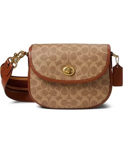 COACH Coated Canvas Signature Willow Saddle Bag | Handbags