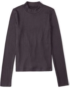abercrombie kids Long Sleeve Cozy Mock Neck (Little Kids/Big Kids) | Shirts & Tops