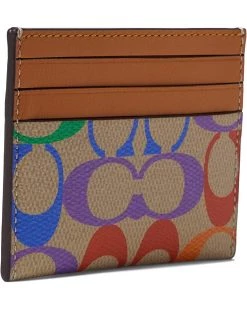 COACH Flat Card Case in Signature Rainbow | Wallets -COACH Sales Store 71rAl0r5EFL. AC SR736920