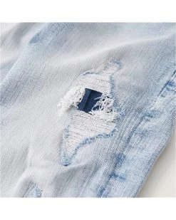 abercrombie kids Super Skinny Medium Acid Destroy in Blue (Little Kids/Big Kids) | Jeans -COACH Sales Store 8195DQ326BL. AC SR736920