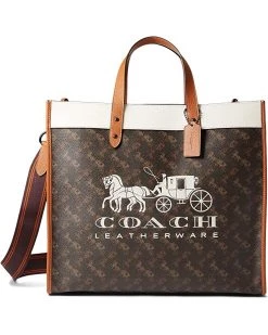 COACH Field Tote 40 in Horse and Carriage Coated Canvas | Handbags
