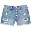 abercrombie kids Medium Shred High-Rise Mini Mom Shorts (Little Kids/Big Kids)