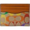 COACH Flat Card Case in Signature Rainbow | Wallets