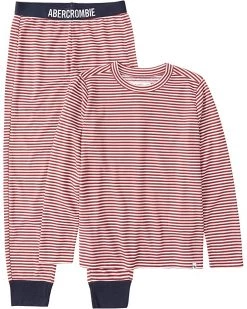 abercrombie kids Waffle Pajama Set (Little Kids/Big Kids) | Sleepwear