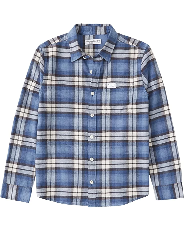 abercrombie kids Flannel Button-Up Shirt (Little Kids/Big Kids) | Shirts & Tops 3 abercrombie kids Flannel Button-Up Shirt (Little Kids/Big Kids) | Shirts & Tops