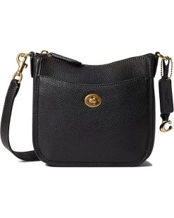 COACH Polished Pebble Leather Chaise Crossbody 19 | Handbags