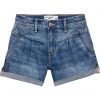 abercrombie kids Dark Pleated High-Rise Mini Mom Shorts (Little Kids/Big Kids)