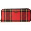 COACH Novelty Box Program Plaid Print Slim Accordion Zip | Wallets