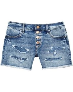 abercrombie kids Medium Shred Midi Shorts (Little Kids/Big Kids)