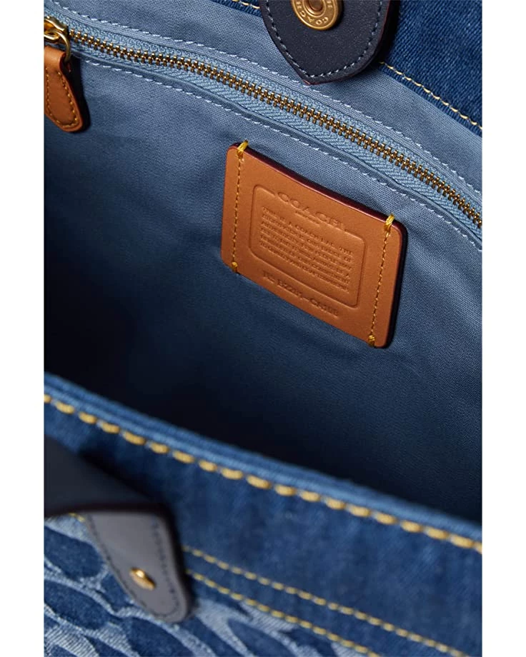 COACH Washed Denim Signature Field Tote | Handbags 5 COACH Washed Denim Signature Field Tote | Handbags - Image 3