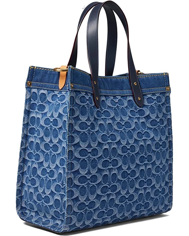 COACH Washed Denim Signature Field Tote | Handbags 4 COACH Washed Denim Signature Field Tote | Handbags - Image 2