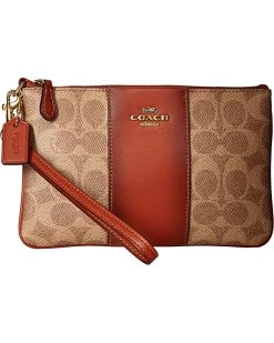 COACH Color Block Coated Canvas Signature Small Wristlet | Handbags
